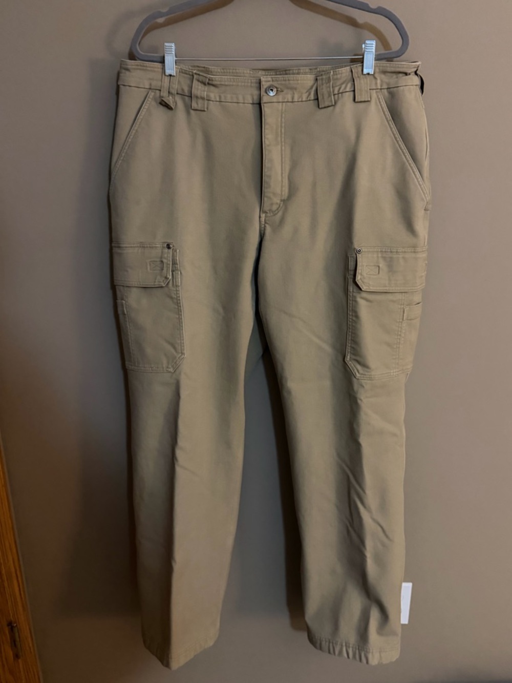 Duluth Trading Co Tan Cargo Pants - Fleece Lined